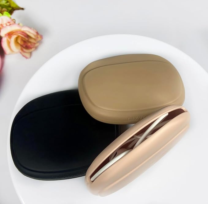 Silicone Headphone Organizer - Data Cable Storage Case - Mini Key Box - Portable Wired Headset Storage Bag (Black - Brown - Nude-3PCS) - Image 5