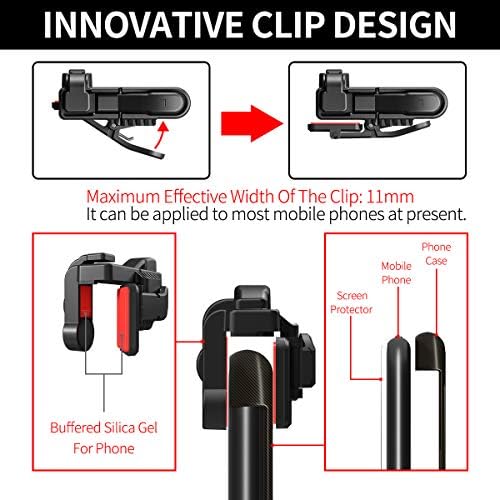【1 Pair】 Z108 Mobile Gaming Controller Compatible with PUBG Mobile/Fortnitee Mobile/Call of Duty Mobile, Sensitive Shoot and Aim Trigger L1R1 Compatible with Android & iPhone - Image 2