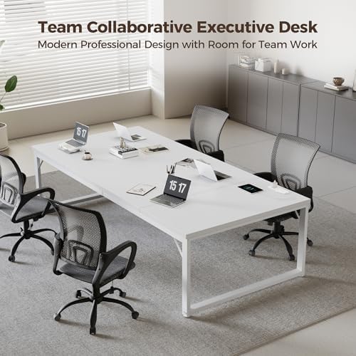 Mericonia 63 Inch Computer Desk, 1.2" Thick Heavy Duty Office Table - Image 6