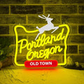 Mutank Portland Oregon Neon Sign, Iconic City Neon Light USB Powered LED Dimmable, for Portland Themed Room Decor Game Room Man Cave Home Bar Decor(12.9 * 12.5 In) by Unknown