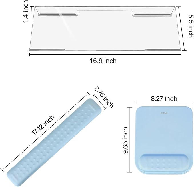 MOSISO Keyboard Stand&Wrist Rest Support for Keyboard &Mouse Pad Set - Image 6