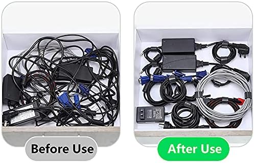 Cable Ties Reusable Black 50 Pack Cord Straps Hook and Loop Wire Wraps Keepers Clips Organizer Management Kit for tv pc Computer Charging Data Cables - Image 4