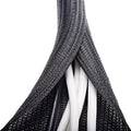 ZhiYo 6.6ft - 4/5 inch Cable Sleeve, Cord Wrap Wire Protector Tubing for Pets, PC Cable Wrap, Computer Cable Management Sleeve - Black by ZhiYo