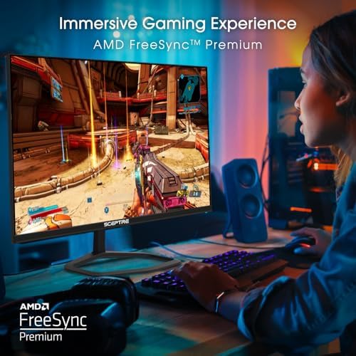 New! Sceptre 24.5-inch Gaming Monitor 240Hz 1ms DisplayPort x2 HDMI x2 100% sRGB AMD FreeSync Premium Build-in Speakers, Machine Black 2026 (E255B-FWD240 Series) - Image 6