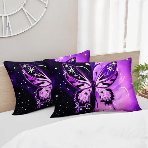 HOSIMA Girls Butterfly Queen Bedding Sets,1 Fitted Sheet+2 Pillowcases. - Image 7