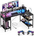 DUMOS 53 Inch Gaming Desk, L Shaped Desk, LED Lights by DumosLifestyle