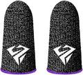 1 Pair Purple Mobile Phone Games Gaming Finger Sleeve Breathable Fingertips Finger Cover Sweatproof Anti-Slip Fingertip Cover for Mobile Game Cell Phone Gaming Finger Sleeves by Htppzjr