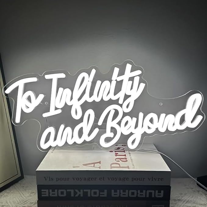 To Infinity and Beyond Neon Sign, Led Light Neon Signs for Wall Decor,Anime To Infinity and Beyond Neon Lights for Bedroom Men Cave Party Decor, Birthday Christmas Gifts for Boys and Girls - Image 2
