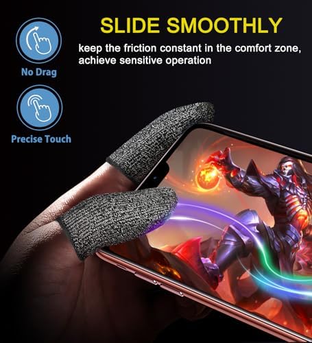 Silver Fiber Professional Finger Sleeves Gloves for Mobile Gaming - Image 6