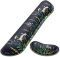 Dapesuom Enlarge Keyboard Wrist Rest, Memory Foam Wrist Cushion for Desk Mat Support, Cute Pain Relief Keyboard Mouse Pad Rests Set with Non-Slip Base for Gaming Laptop Office Computer, Elegant Flower by Unknown