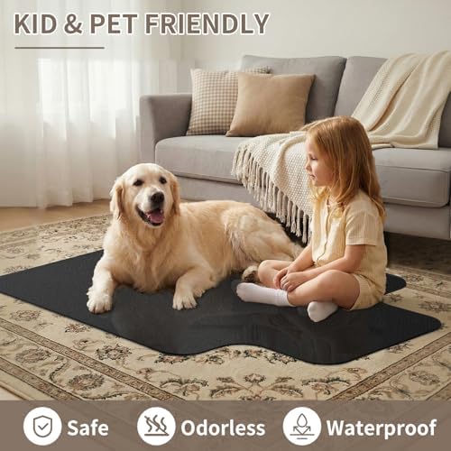 Office Chair Mat for Low Pile Carpet, 48"x60" Smooth Glide with Lip | Black-Non-Slip Studded Backing, Smooth Glide,Heavy-Duty Plastic, Extended Lip -Carpet Protector for Office, Desk, Gaming - Image 3