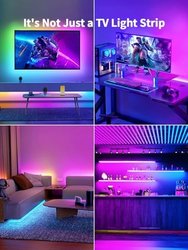 KANTUTOE TV LED Backlight, 9.84ft LED Lights for 32-43in TV, RGB TV Lights Behind with Music Sync Bluetooth APP and Remote Control Strip Light USB Powered for Bedroom Home Decor - Image 6