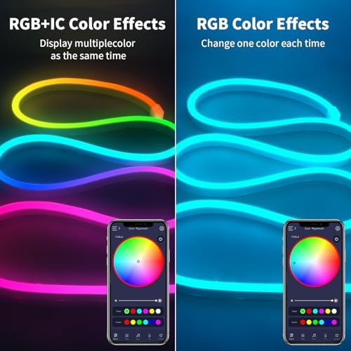 iNextStation 16.4FT Smart IC LED Strip Lights 5V USB RGB Neon Rope Lights - Image 3