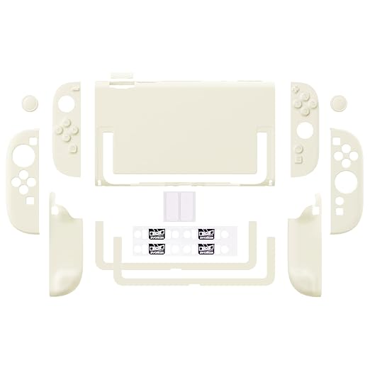 PlayVital Protective Case for Nintendo Switch 2 - Cute Dockable Hard Case Shell for Switch 2 with Thumb Grip & Sticker & Button Caps, Anti-Scratch & Shockproof Cover Skin - Antique Yellow - Image 7