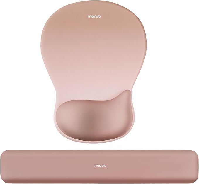 MOSISO Wrist Rest Support for Mouse Pad & Keyboard Set, Brown by MOSISO