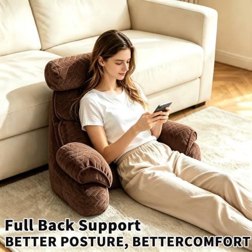 FXXUDVNIIN Back Pillow for Bed Sitting up – with 9.4" Armrest - Image 4