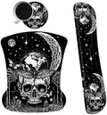 Ergonomic Mouse Pad with Wrist Support Gel Mouse Pads and Upgrade Keyboard Wrist Rest Pad Set, Coasters Non-Slip PU Base Mouse Mat for Office Gaming Computer Laptop Home, Skull Moon Butterfly by Dikoer
