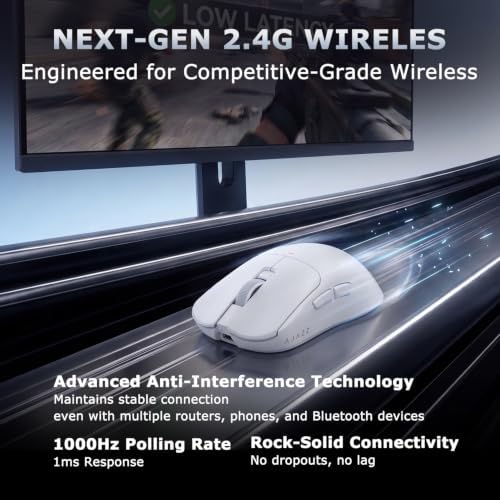 AJAZZ AJ200P MC 63g Ultra-Light Wireless Gaming Mouse, AI Voice Assistant - Image 3
