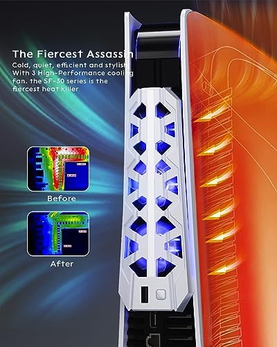 PS5 Cooling Fan (Not for Slim/Pro) High-Efficiency Cooler with USB3.0 - Image 6