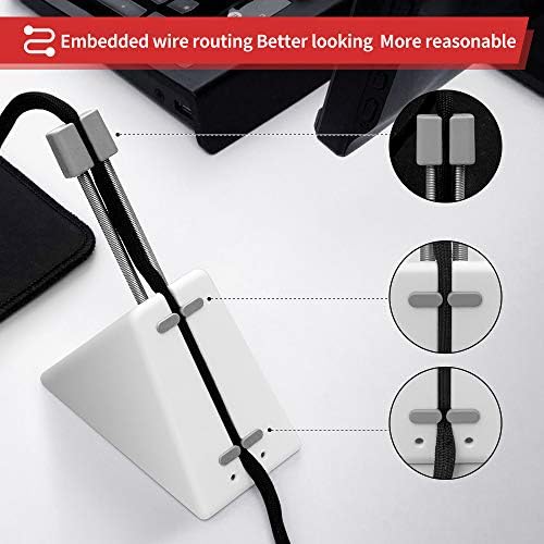 HOTLINEGAMES Mouse Bungee Mouse Cord Clip Cord Management System Fixer Holder for Esports FPS Game (3.0 White) - Image 2