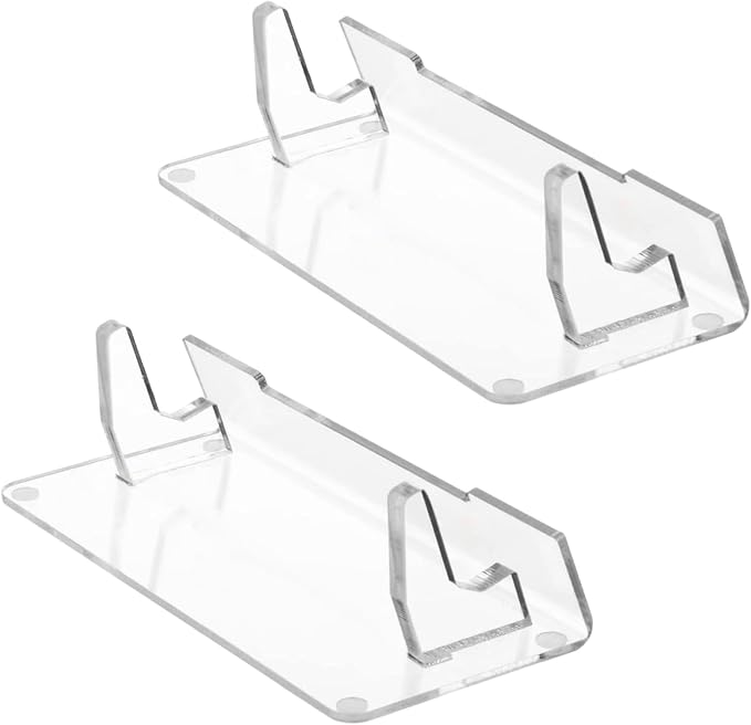 PANGBOER 2 Pcs Clear Game Console Holder and Accessories Storage Organizers High Clear Acrylic Stand - Image 8