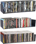 U Shape Floating Shelves Wall Mount Metal Bookshelf CD DVD Storage Display Shelves, Black Set of 3 by Patioer