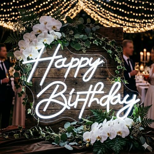 Neon Sign, Birthday Neon Signs for Wall Decor LED Signs Neon Light - Image 6