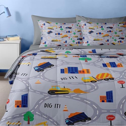 Nesker Queen Comforter Set for Boys, 7 Pieces Truck Bedding for Kids - Image 5