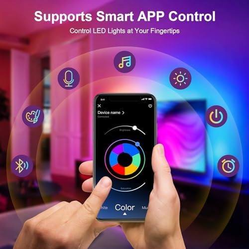 Nexillumi LED Lights for TV, 13.2ft TV LED Backlight for 32-65 Inch, RGB LED Strip Lights Behind TV, APP Remote Control Music Sync TV Led Lights for Bedroom - Image 3
