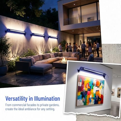 2Pack 36W Wall Washer Light 2FT 5000K 120V IP67 Waterproof Plug-in - Image 3