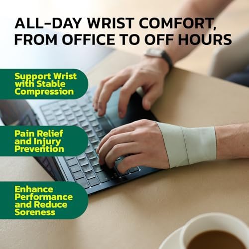 aoFIT Adjustable Wrist Brace for Pain Relief, Carpal Tunnel & Tendonitis Support – Ergonomic Compression, Breathable & Anti-Slip Design, Fits Left & Right Hand, Ideal for Sports, Gaming & Office Use - Image 4