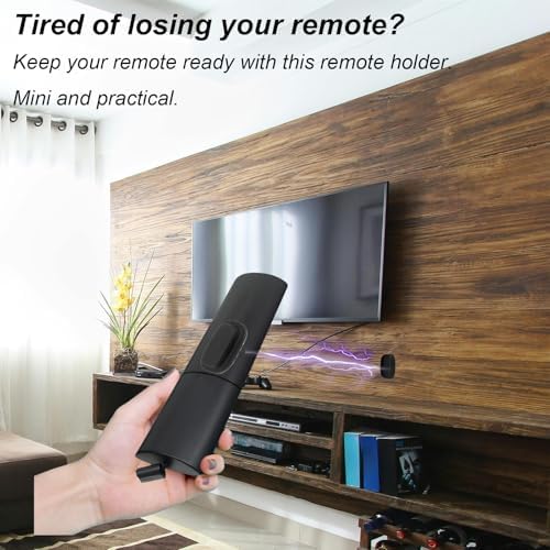 Penitue 4pcs Magnetic Remote Control Holder, Wall Mount Stronger Magnetic Silicone TV Remote Holder No-Drill Self-Adhesive Storage Caddy Rack for Home Bedroom (Black) - Image 3
