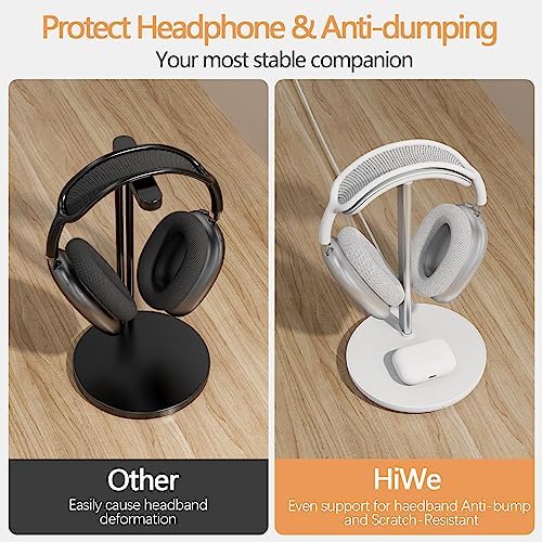 Hiwe Headphone Stand with Wireless Charger, Gaming Headset Holder for Desk - Image 3