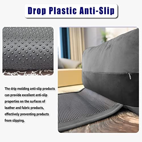 Adjustable Headrest Pillow for Recliners and Armchairs - Non-Slip Velvet Cushion for Neck Support and Pain Relief (Gray) - Image 2