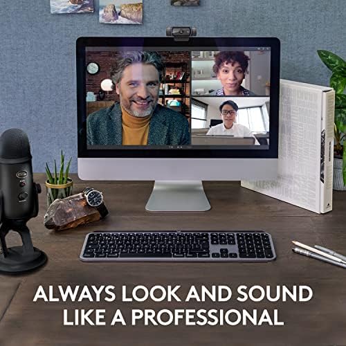 Logitech C920x HD Pro Webcam, Full HD 1080p/30fps - Black w/Blue Yeti USB Microphone - Blackout - Image 5