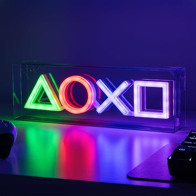 Paladone Playstation LED Neon Light - Free Standing or Wall Mountable - Game Room Accessories & Decor for Gamers - Image 8