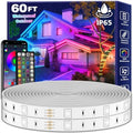 FBZ 60Ft Outdoor Waterproof LED Strip Lights,Music Sync RGB IP65 Led Lights with App Control and Remote,Color Changing Waterproof Led Rope Lights for Outdoor,Balcony,Roof,Garden,Stairs Party (60FT) by Unknown