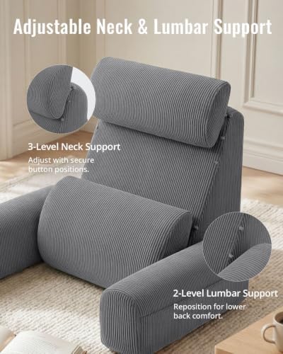 Blissful Diary Reading Pillow with Adjustable Neck & Lumbar Support, 19" - Image 4