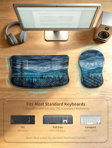 Ergonomic Keyboard Stand, Wrist Rest & Mouse Pad, Memory Foam Wrist Support - Image 6