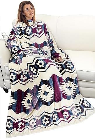 Catalonia Wearable Blanket with Sleeves for Women & Men, Fleece Wrap Throw by Catalonia