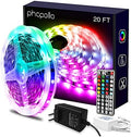Phopollo 20FT LED Strip Lights for Bedroom RGB Color Changing by Phopollo