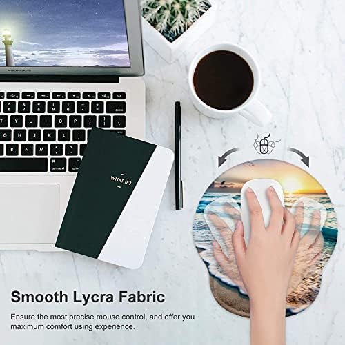 Lateefah Ergonomic Mouse Pad with Wrist Rest and Keyboard Wrist Rest Set | Non-Slip Memory Foam Wrist Rest for Computer Keyboard, Easy Typing, Pain Relief, Mousepad Wrist Support for Home Office Game - Image 4