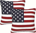 2pcs, 4th of July Linen Pillow Covers, American Flag Patriotic Decorations Throw Pillow Covers Farmhouse Independence Day Cushion Case for Couch Sofa Summer Home 20x20 Pillows Linen Pillowcase by Unknown