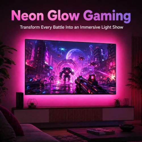 MORIACC 19.68ft LED Lights for TV, RGB TV LED Backlight for 55-85 Inch TVs, Music Sync Strip Lights Behind TV, APP & Remote Control, USB Powered for Bedroom Gaming Home Theater - Image 3