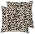 Cheetah Animal Print Pillowcase Set of 2 Leopard Throw Pillow Covers Shells for Couch Office Bedroom Home Decoration, 22"X22" by Abucaky
