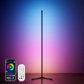 RGB Corner Floor Lamp, 64.5" RGB Color Changing Led Floor Lamp for Living Room APP and Remote Modern Light Bar with Music Sync and 16 Million Colors Dimmable Ambient Lighting for Bedroom by JarryStart