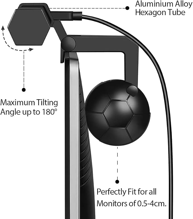 USB LED Lamp for Computer Monitor - Adjustable Brightness & Color Temperature, USB Powered, Matte Graffiti Finish, 40 cm, 5W, Eye-Care, Easy Installation, Perfect for Reading, Laptop, and Study - Image 7