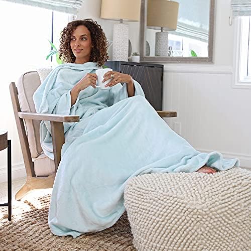 Catalonia Wearable Blanket with Sleeves for Women & Men, Fleece Wrap Throw - Image 2