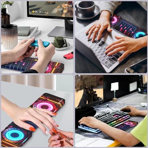 Punk Acrylic Keyboard Wrist Rest - Compact 60% Keyboard- Mechanical Keyboards Ergonomic Palm Rest for Computer Keyboard,Anti-Slip Base,Wrist Pad for Laptop,Office & Home-Easy Typing - Image 7
