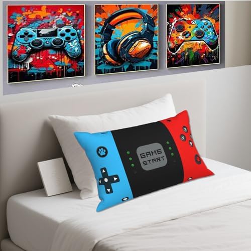 Gamer Gifts for Teen Boys, Gaming Boy Room Decor, Gaming Accessories for Teen Boy, Gamer Pillow Case Flannel Material，12 x 20 inches 1-Pack (No Inserts) - Image 2